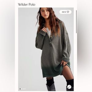 Free People Wilder Polo in GREY. Size XS in excellent condition!